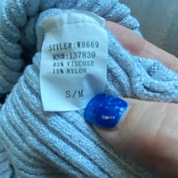 Debut Blue Ribbed Button Front Sweater Size Small/Medium - Picture 7 of 8